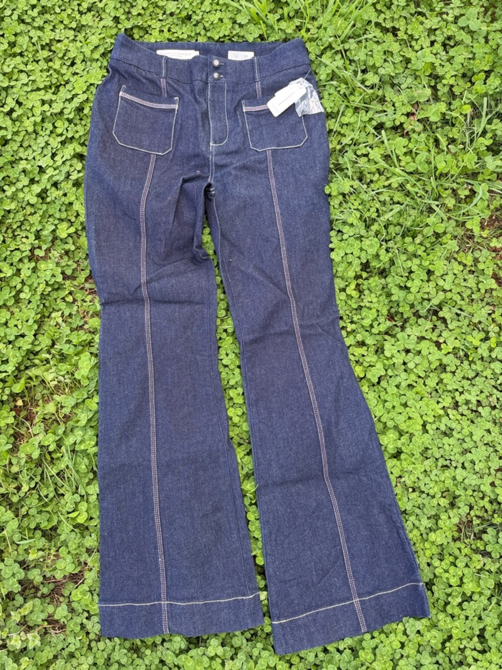 Pilcro and the Letterpress Womens Dark Indigo Boot Cut Jeans